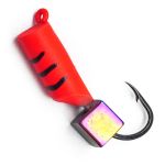 Мормышка Вольфрамовая Владимирская "Гвоздик с кубиком хамелеон оранжевый" - 3 мм - 1 г - Арт.570