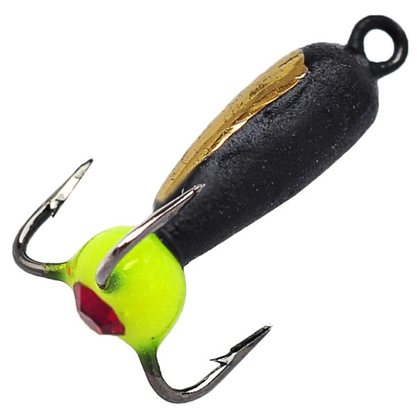 Мормышка Вольфрамовая Владимирская "Чёртик тройник со стразом" з/к - 3 мм - 0,65 г - Арт.62