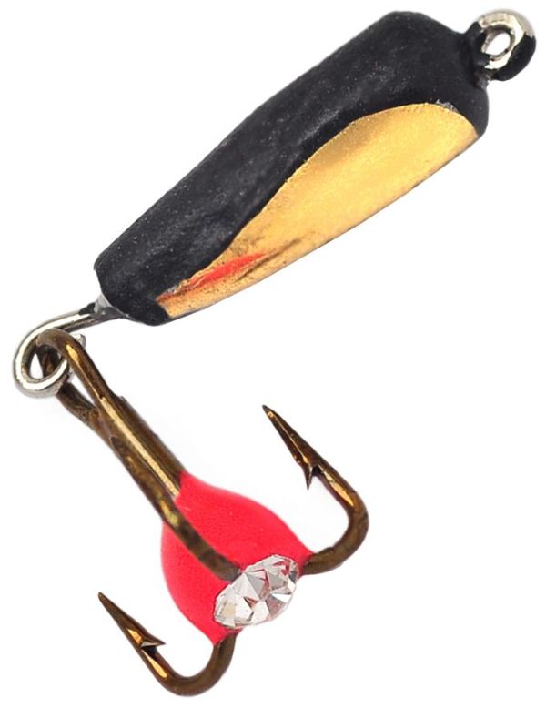 Мормышка Вольфрамовая Владимирская "Дьявол с подвесным тройником со стразом" з/к - 3 мм - 0,75 г - Арт.35