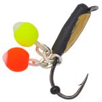 Мормышка Вольфрамовая Владимирская "Гвоздик с 2-мя шариками неон на цепочке" з/к - 2 мм - 0,5 г - Арт.396