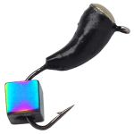 Мормышка Вольфрамовая Владимирская "Уралочка перевертыш с зеркальцем серебро с ушком с кубиком хамелеон" - 3 мм - 0,6 г - Арт.315