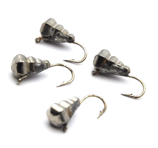 Мормишка Вольфрам Крапля Гранена - Темне срібло - 10 шт./уп