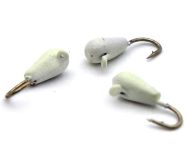 Мормышка Вольфрам Капля Крашенная - Белая - 10 шт./уп