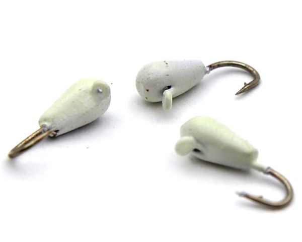 Мормышка Вольфрам Капля Крашенная - Белая - 10 шт./уп