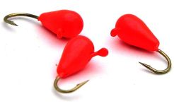 Мормышка Вольфрам Капля Крашенная - Оранжевая - 10 шт./уп