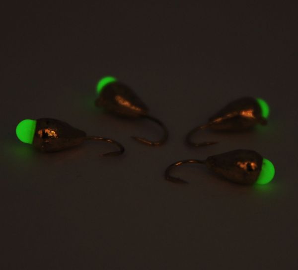 Мормишка Вольфрам Крапля з каменем - Золото