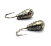 Мормышка Вольфрам Капля - Темное серебро - 10 шт./уп