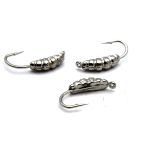 Мормышка Вольфрам Личинка - Светлое серебро