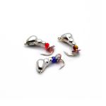 Мормышка Вольфрам Муравей с бисером - Светлое серебро - 10 шт./уп