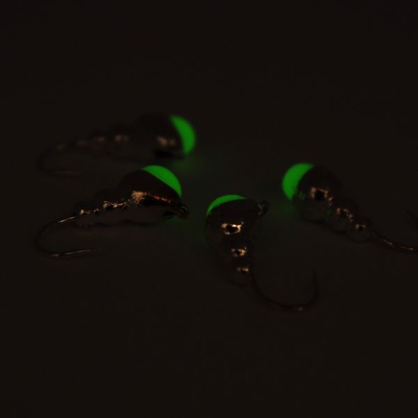 Мормишка Вольфрам Мураха з каменем - Світле срібло - 10 шт./уп