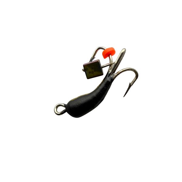 Мормышка Вольфрамовая Владимирская "Чёртик с подвесным кубиком хамелеон" - 4 мм - 0,4 г - Арт.580