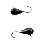 Мормышка Вольфрамовая Hayabusa Капля - С ушком - Чёрный никель