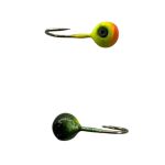Мормышка Вольфрамовая Hayabusa Шар - С кембриком - Крашеный - Зеленый