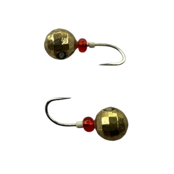 Мормышка Вольфрамовая Hayabusa Шар - Граненый с кембриком - Золото