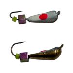 Мормышка Вольфрамовая "Латышка" Грушка - С кубиком хамелеон - МК1094