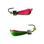 Мормышка Вольфрамовая "Латышка" Грушка - С кубиком серебро - МК1036