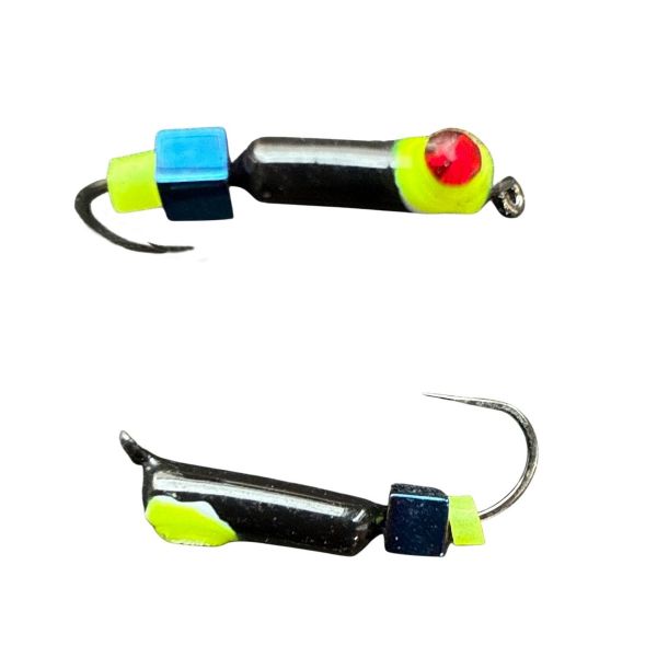 Мормышка Вольфрамовая "Латышка" Гвоздик - Кошачий глаз с кубиком голубой - 0,5 г - МК1045