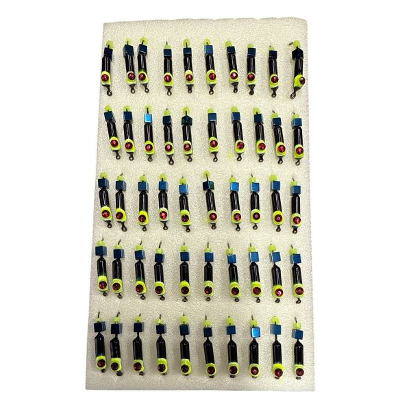 Мормышка Вольфрамовая "Латышка" Гвоздик - Кошачий глаз с кубиком голубой - 0,5 г - МК1045