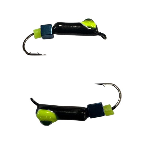 Мормишка Вольфрамова "Латишка" Гвоздик - Котяче око з кубиком блакитний - 0,5 г - МК1049