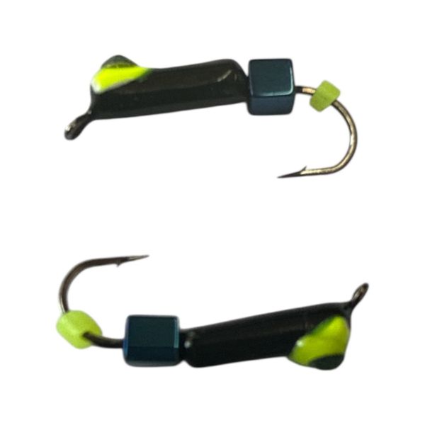 Мормишка Вольфрамова "Латишка" Гвоздик - Котяче око з кубиком блакитний - 0,5 г - МК1106