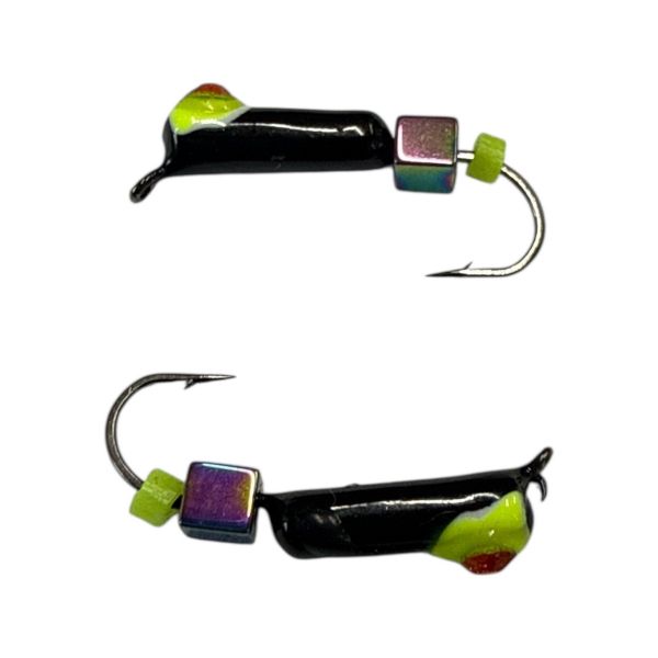 Мормишка Вольфрамова "Латишка" Гвоздик - Котяче око з кубиком хамелеон - 0,5 г - МК1050