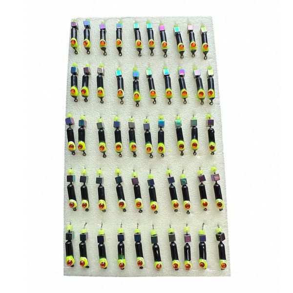 Мормишка Вольфрамова "Латишка" Гвоздик - Котяче око з кубиком хамелеон - 0,5 г - МК1050