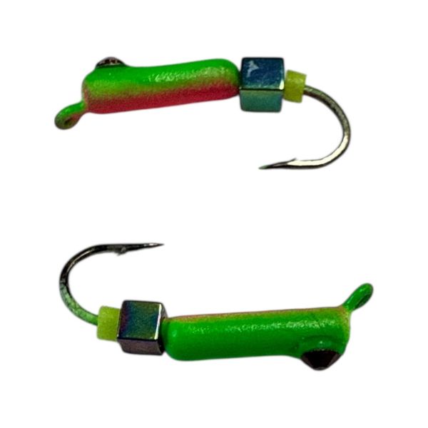 Мормишка Вольфрамова "Латишка" Гвоздик - Котяче око з кубиком хамелеон - 0,5 г - МК1080