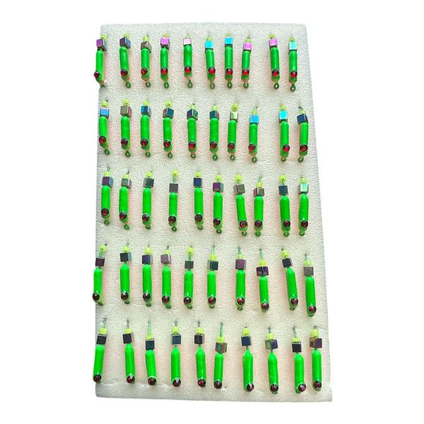 Мормишка Вольфрамова "Латишка" Гвоздик - Котяче око з кубиком хамелеон - 0,5 г - МК1080