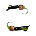 Мормышка Вольфрамовая "Латышка" Гвоздик - Кошачий глаз с кубиком медь - 0,5 г - МК1069