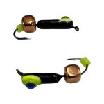 Мормышка Вольфрамовая "Латышка" Гвоздик - Кошачий глаз с кубиком медь - 0,5 г - МК1071