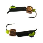 Мормышка Вольфрамовая "Латышка" Гвоздик - Кошачий глаз с кубиком медь - 0,5 г - МК1105