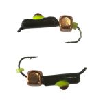 Мормышка Вольфрамовая "Латышка" Гвоздик - Кошачий глаз с кубиком медь - 0,5 г - МК1112