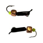 Мормышка Вольфрамовая "Латышка" Гвоздик - Кошачий глаз с кубиком медь - МК1197