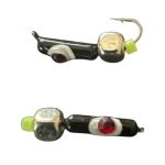 Мормышка Вольфрамовая "Латышка" Гвоздик - Кошачий глаз с кубиком серебро - 0,5 г - МК1022