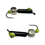 Мормышка Вольфрамовая "Латышка" Гвоздик - Кошачий глаз с кубиком серебро - 0,5 г - МК1065