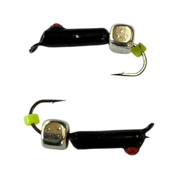 Мормышка Вольфрамовая "Латышка" Гвоздик - Кошачий глаз с кубиком серебро - 0,5 г - МК1104