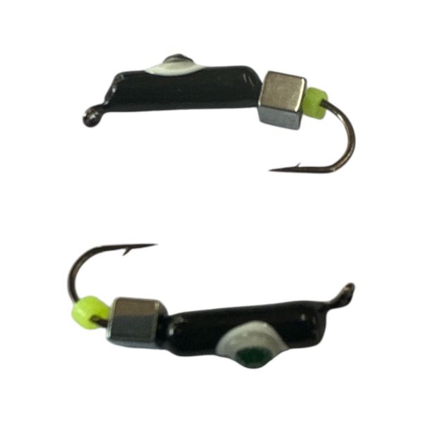 Мормышка Вольфрамовая "Латышка" Гвоздик - Кошачий глаз с кубиком серебро - 0,5 г - МК1107