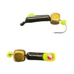 Мормышка Вольфрамовая "Латышка" Гвоздик - Кошачий глаз с кубиком золото - 0,5 г - МК1018