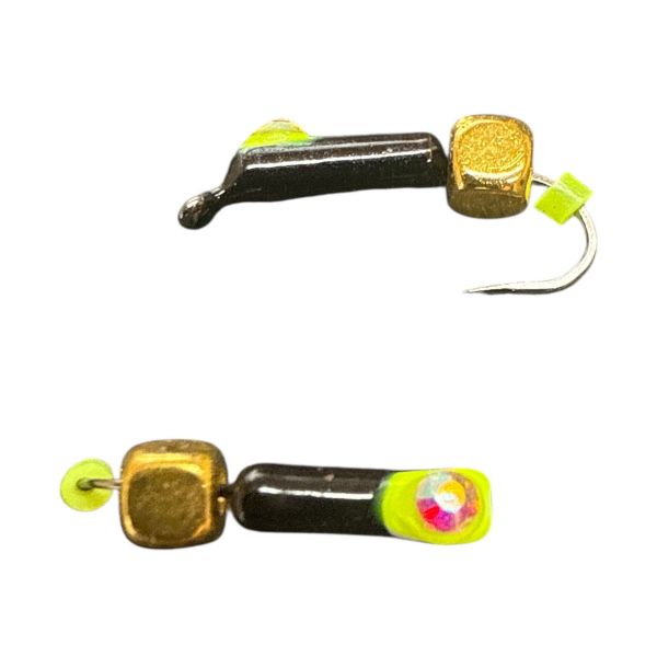 Мормишка Вольфрамова "Латишка" Гвоздик - Котяче око з кубиком золото - 0,5 г - МК1018