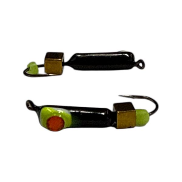 Мормышка Вольфрамовая "Латышка" Гвоздик - Кошачий глаз с кубиком золото - 0,5 г - МК1067