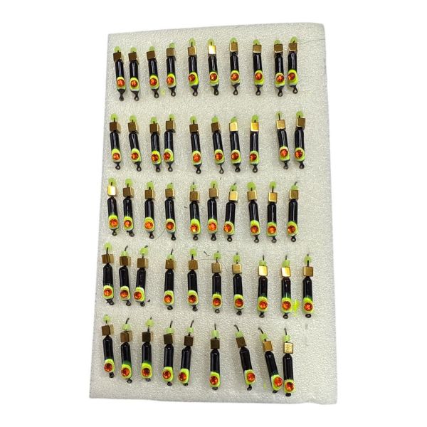 Мормышка Вольфрамовая "Латышка" Гвоздик - Кошачий глаз с кубиком золото - 0,5 г - МК1067