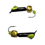 Мормышка Вольфрамовая "Латышка" Гвоздик - Кошачий глаз с кубиком золото - 0,5 г - МК1087