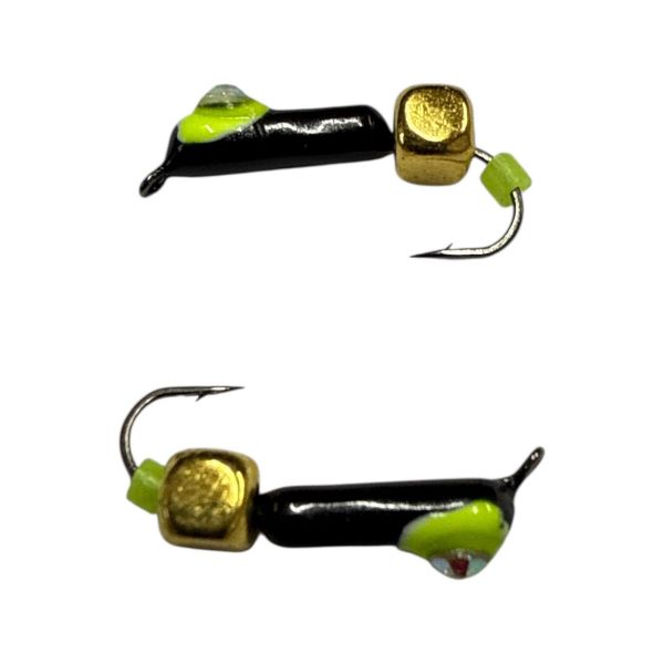 Мормишка Вольфрамова "Латишка" Гвоздик - Котяче око з кубиком золото - 0,5 г - МК1087