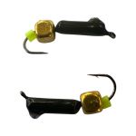 Мормышка Вольфрамовая "Латышка" Гвоздик - Кошачий глаз с кубиком золото - 0,5 г - МК1109