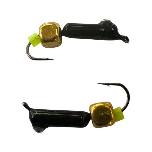 Мормишка Вольфрамова "Латишка" Гвоздик - Котяче око з кубиком золото - 0,5 г - МК1109