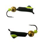 Мормышка Вольфрамовая "Латышка" Гвоздик - Кошачий глаз с шариком золото - 0,5 г - МК1108