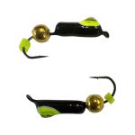 Мормышка Вольфрамовая "Латышка" Гвоздик - Кошачий глаз с шариком золото - 0,5 г - МК1114