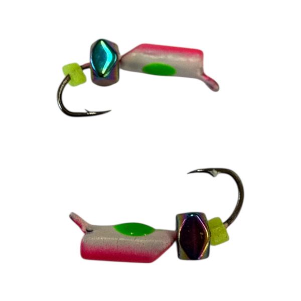 Мормышка Вольфрамовая "Латышка" Гвоздик - Мини с кубиком хамелеон - 0,3 г - МК1100