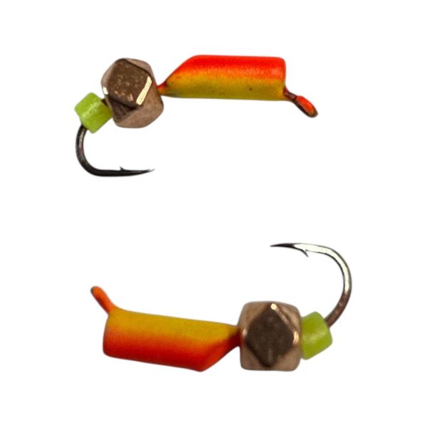 Мормишка Вольфрамова "Латишка" Гвоздик - Міні з кубиком мідь - 0,4 г - МК1078