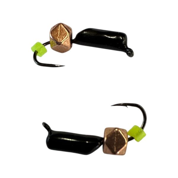 Мормышка Вольфрамовая "Латышка" Гвоздик - Мини с кубиком медь - 0,3 г - МК1098